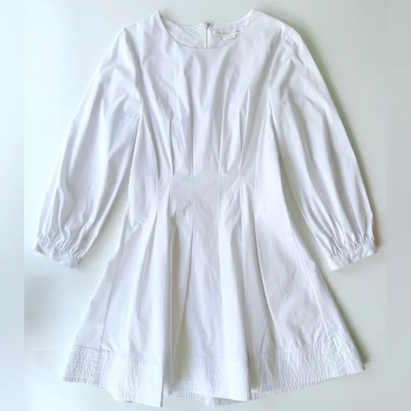 Veronica Beard Torres Corset-Waist Dress White Size 8 $498 MSRP - Picture 5 of 16